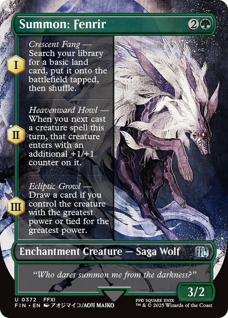 Summon: Fenrir (Borderless) [FINAL FANTASY] | Cracking-Singles