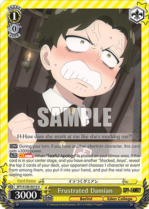 Frustrated Damian (SPY/S106-E013 U) [SPY x FAMILY] | Cracking-Singles