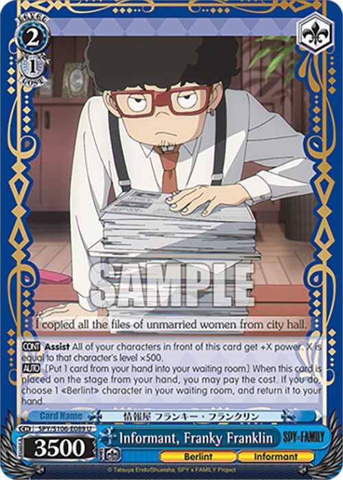 Informant, Franky Franklin (SPY/S106-E089 U) [SPY x FAMILY] | Cracking-Singles