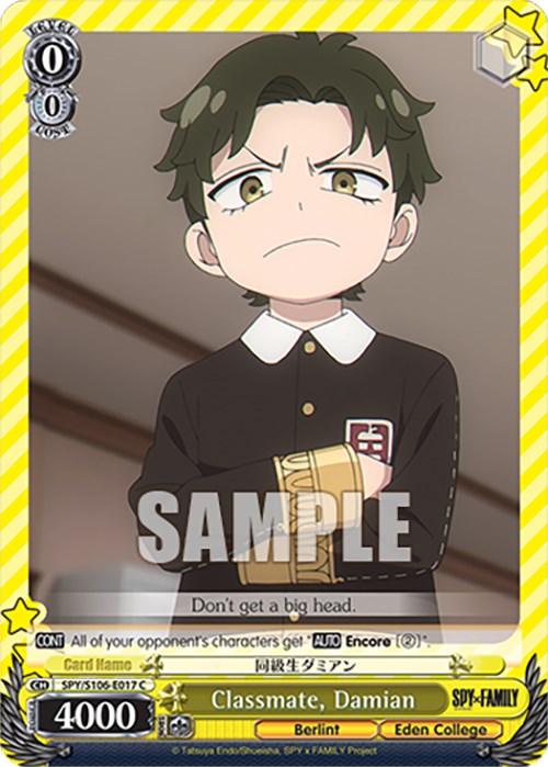 Classmate, Damian (SPY/S106-E017 C) [SPY x FAMILY] | Cracking-Singles