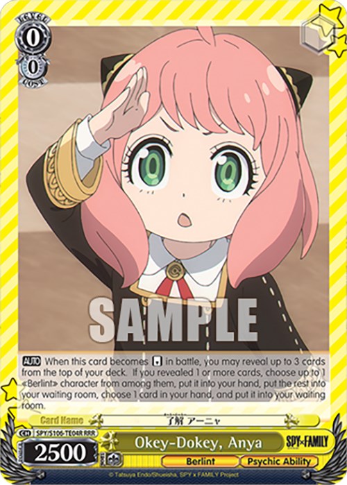 Okey-Dokey, Anya (SPY/S106-TE04R RRR) [SPY x FAMILY] | Cracking-Singles