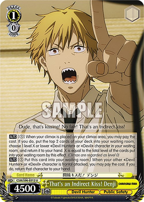 That's an Indirect Kiss! Denji (CSM/S96-E012 U) [Chainsaw Man] | Cracking-Singles