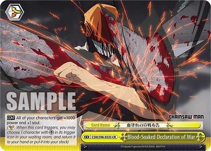 Blood-Soaked Declaration of War (CSM/S96-E025 CR) [Chainsaw Man] | Cracking-Singles