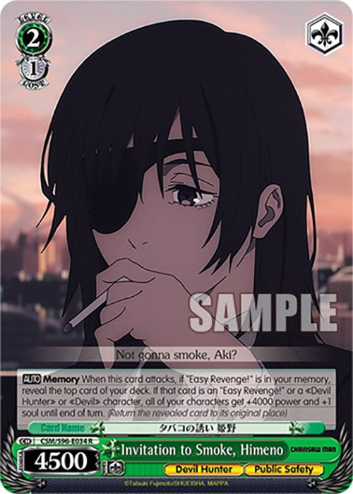 Invitation to Smoke, Himeno (CSM/S96-E034 R) [Chainsaw Man] | Cracking-Singles
