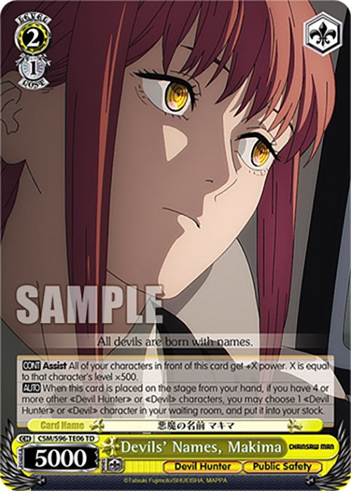 Devils' Names, Makima (CSM/S96-TE06 TD) [Chainsaw Man] | Cracking-Singles