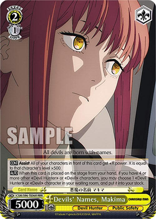 Devils' Names, Makima (CSM/S96-TE06R RRR) [Chainsaw Man] | Cracking-Singles