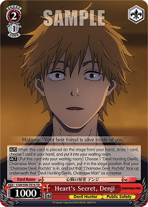 Heart's Secret, Denji (CSM/S96-TE16 TD) [Chainsaw Man] | Cracking-Singles