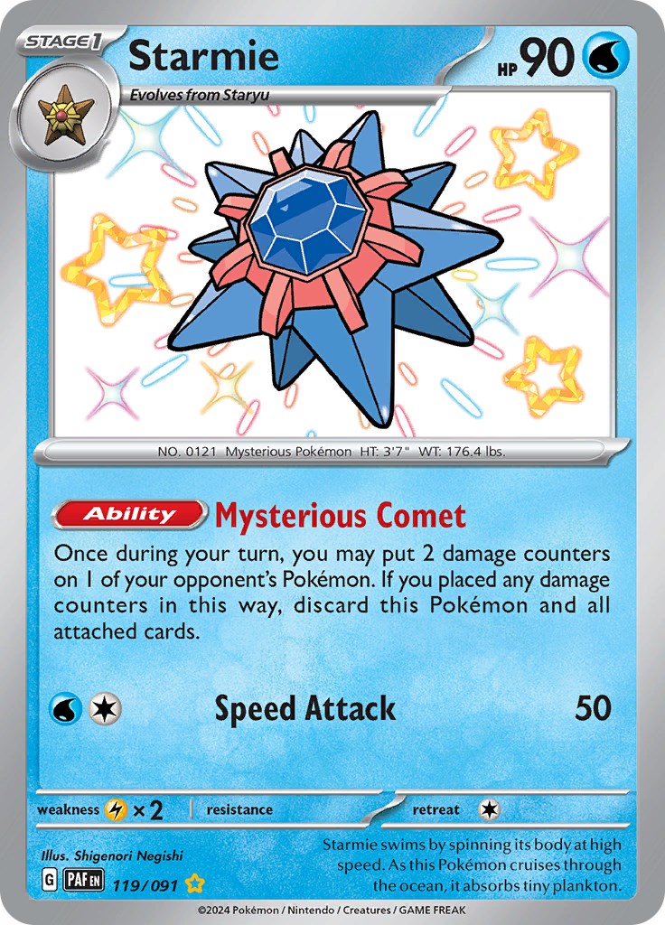 Starmie (119/091) [Scarlet & Violet: Paldean Fates] | Cracking-Singles