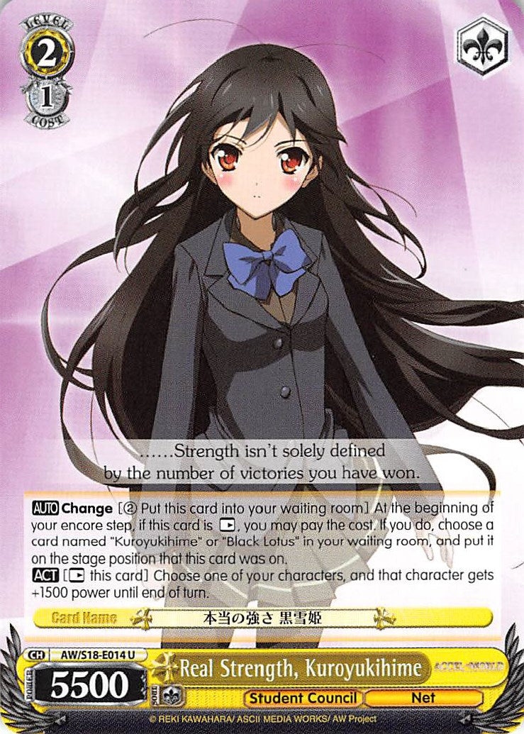 Real Strength, Kuroyukihime (AW/S18-E014 U) [Accel World] | Cracking-Singles