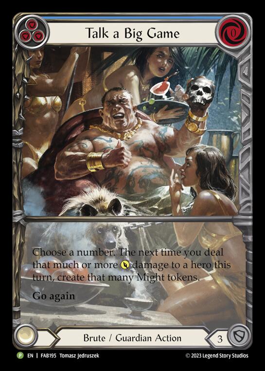 Talk a Big Game [FAB195] (Promo)  Rainbow Foil | Cracking-Singles