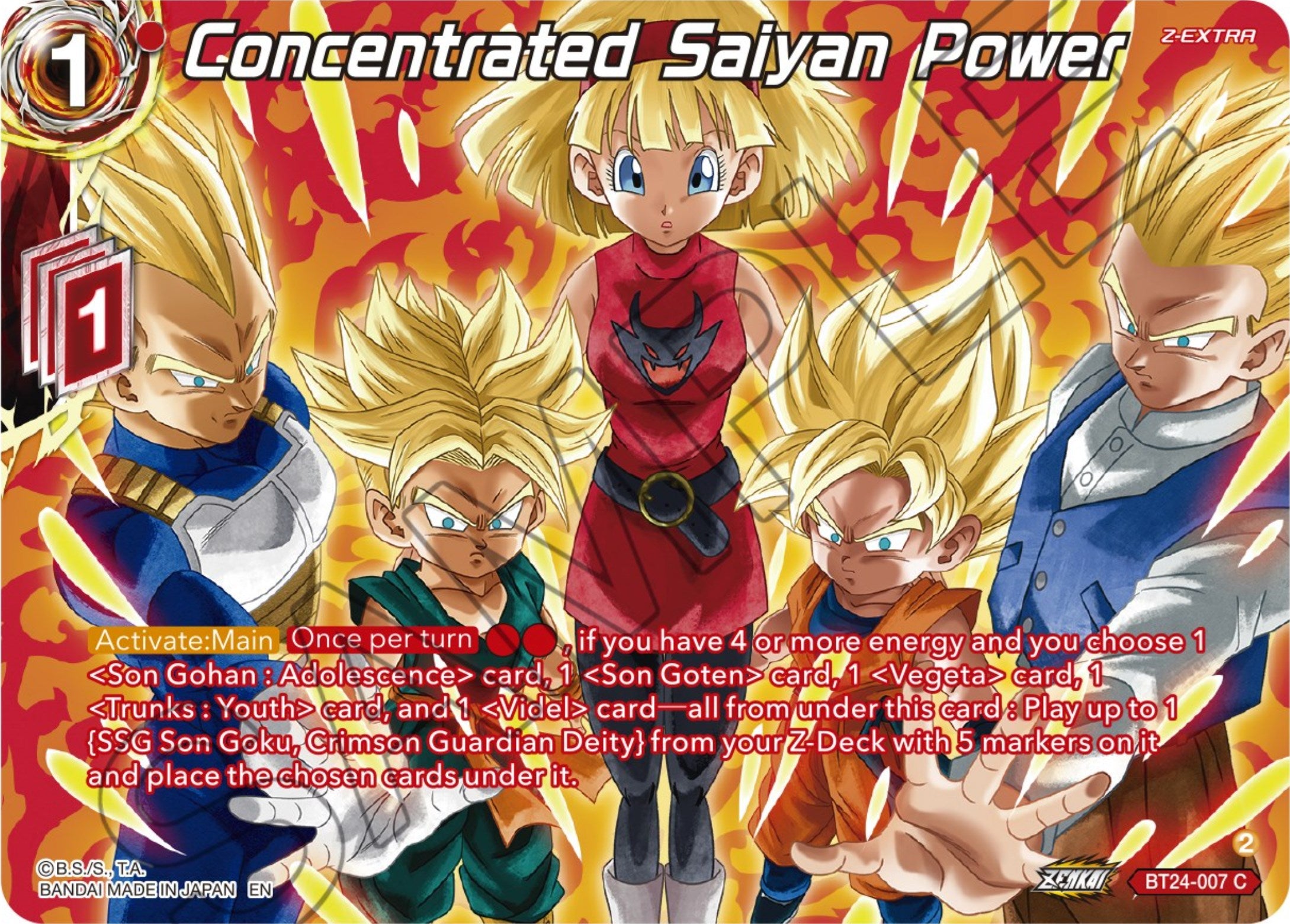 Concentrated Saiyan Power (Collector Booster) (BT24-007) [Beyond Generations] | Cracking-Singles