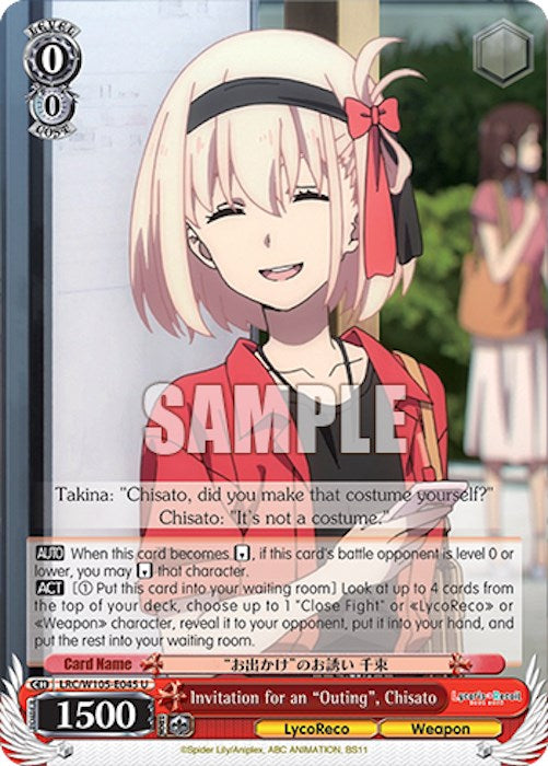 Invitation for an "Outing", Chisato (LRC/W105-E045 U) [Lycoris Recoil] | Cracking-Singles