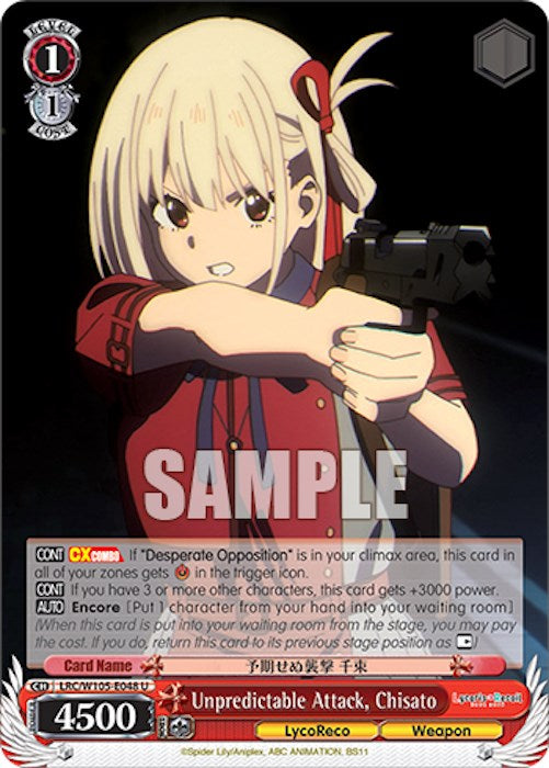 Unpredictable Attack, Chisato (LRC/W105-E048 U) [Lycoris Recoil] | Cracking-Singles