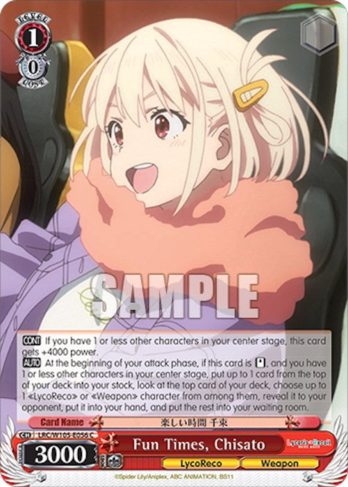 Fun Times, Chisato (LRC/W105-E056 C) [Lycoris Recoil] | Cracking-Singles