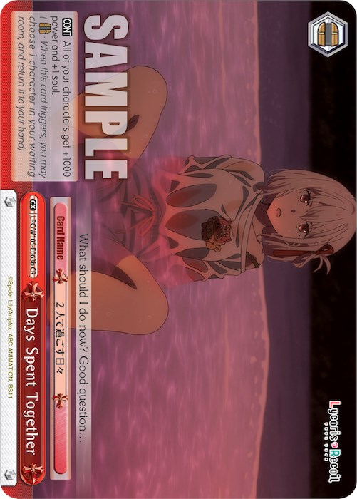 Days Spent Together (b) (LRC/W105-E063b CR) [Lycoris Recoil] | Cracking-Singles