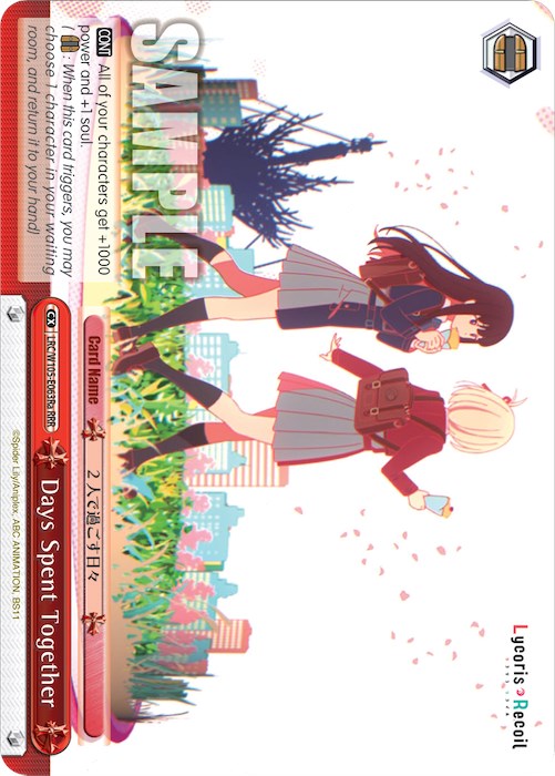Days Spent Together (a) (LRC/W105-E063Ra RRR) [Lycoris Recoil] | Cracking-Singles