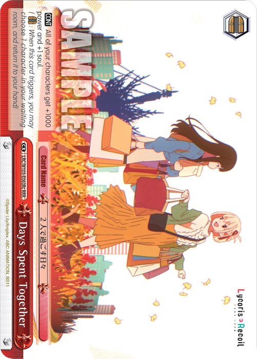 Days Spent Together (c) (LRC/W105-E063Rc RRR) [Lycoris Recoil] | Cracking-Singles