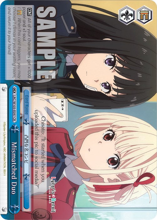 Mismatched Duo (LRC/W105-E097 CR) [Lycoris Recoil] | Cracking-Singles