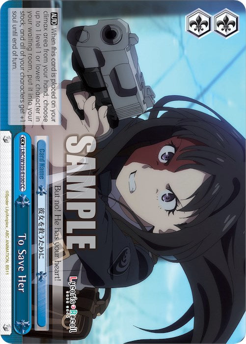 To Save Her (LRC/W105-E100 CC) [Lycoris Recoil] | Cracking-Singles