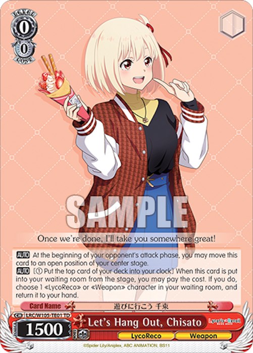 Let's Hang Out, Chisato (LRC/W105-TE01 TD) [Lycoris Recoil] | Cracking-Singles