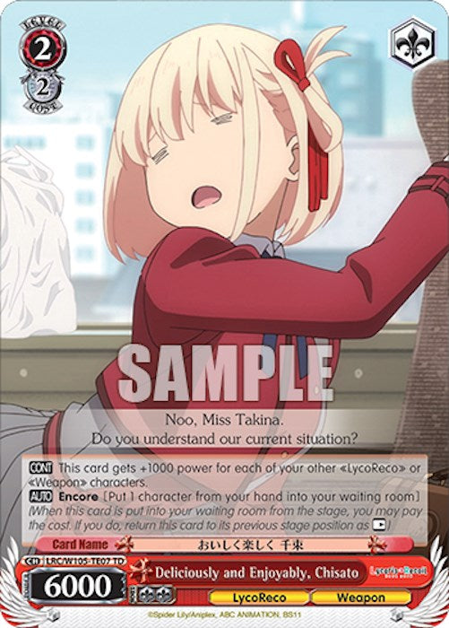 Deliciously and Enjoyably, Chisato (LRC/W105-TE07 TD) [Lycoris Recoil] | Cracking-Singles