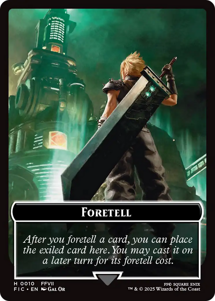 Foretell // Treasure Double-Sided Token [FINAL FANTASY Commander Tokens] | Cracking-Singles