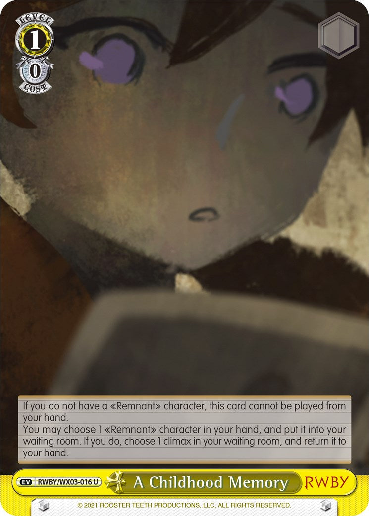 A Childhood Memory (RWBY/WX03-016 U) [RWBY] | Cracking-Singles