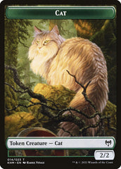 Human Warrior // Cat Double-Sided Token [Kaldheim Tokens] | Cracking-Singles