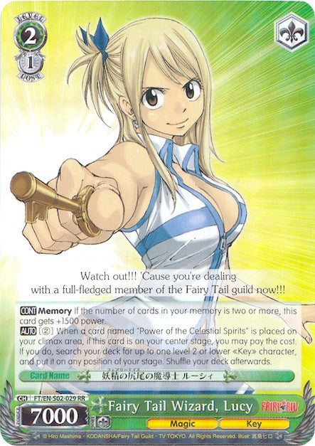 Fairy Tail Wizard, Lucy (FT/EN-S02-029 RR) [Fairy Tail ver.E] | Cracking-Singles