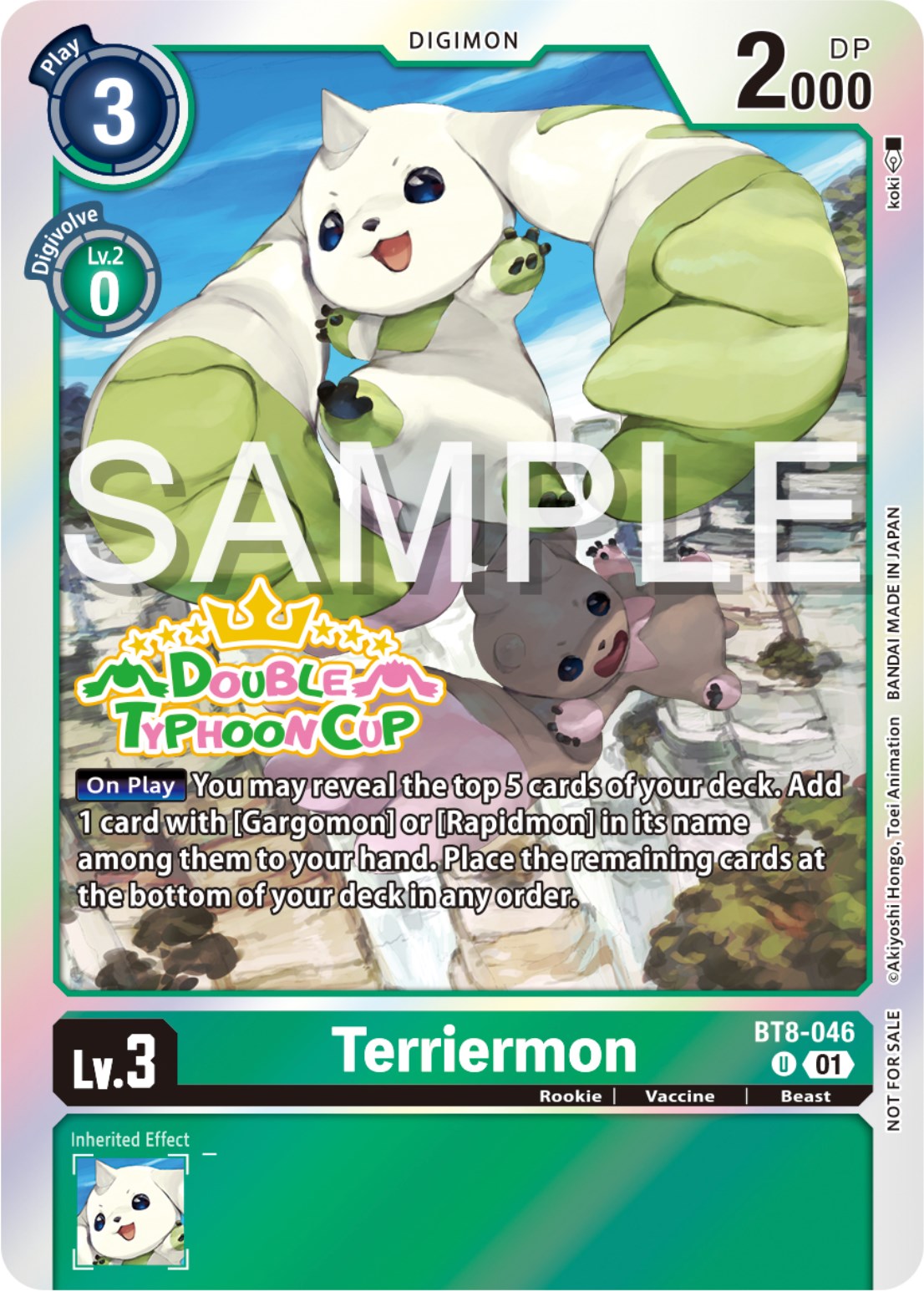 Terriermon [BT8-046] (Double Typhoon Cup Winner) [New Awakening] | Cracking-Singles