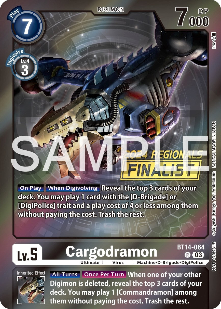 Cargodramon [BT14-064] (2024 Regionals Finalist) [Blast Ace Promos] | Cracking-Singles