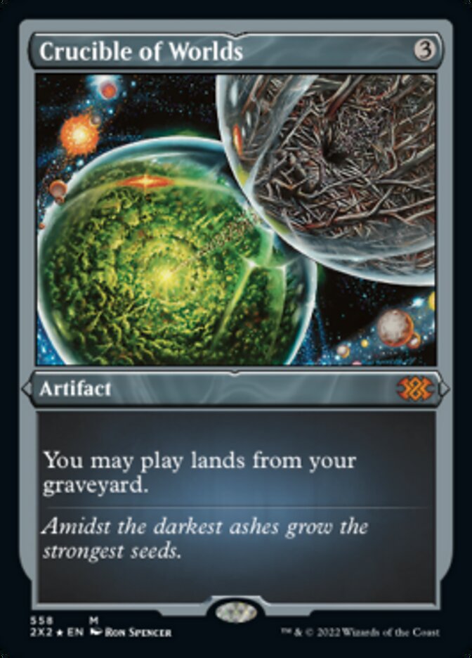 Crucible of Worlds (Foil Etched) [Double Masters 2022] | Cracking-Singles