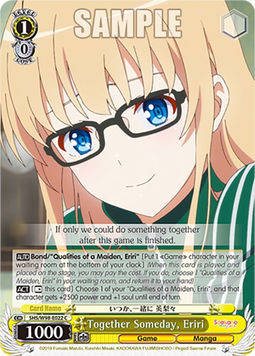 Together Someday, Eriri (SHS/W98-E022 C) [Saekano the Movie: Finale] | Cracking-Singles