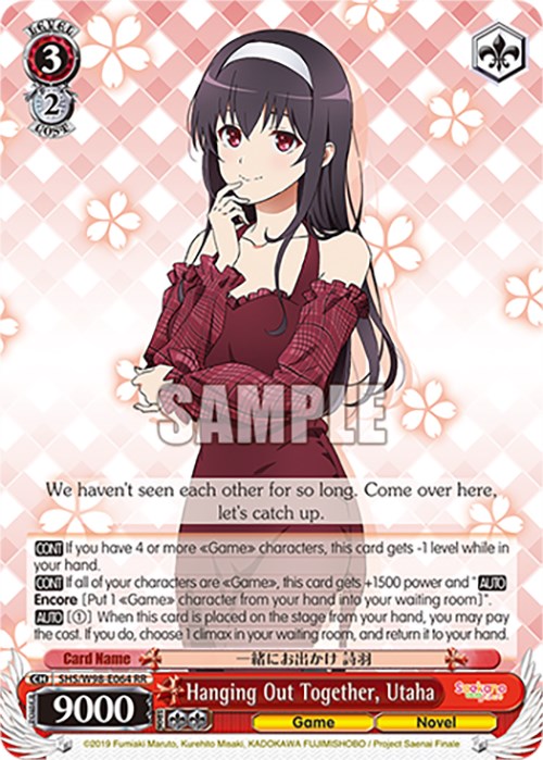 Hanging Out Together, Utaha (SHS/W98-E064 RR) [Saekano the Movie: Finale] | Cracking-Singles
