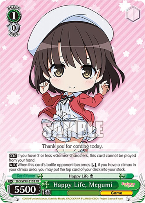 Happy Life, Megumi (SHS/W98-E103 PR) [Saekano the Movie: Finale] | Cracking-Singles