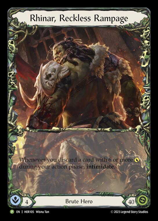 Rhinar, Reckless Rampage [HER105] (Promo)  Rainbow Foil | Cracking-Singles