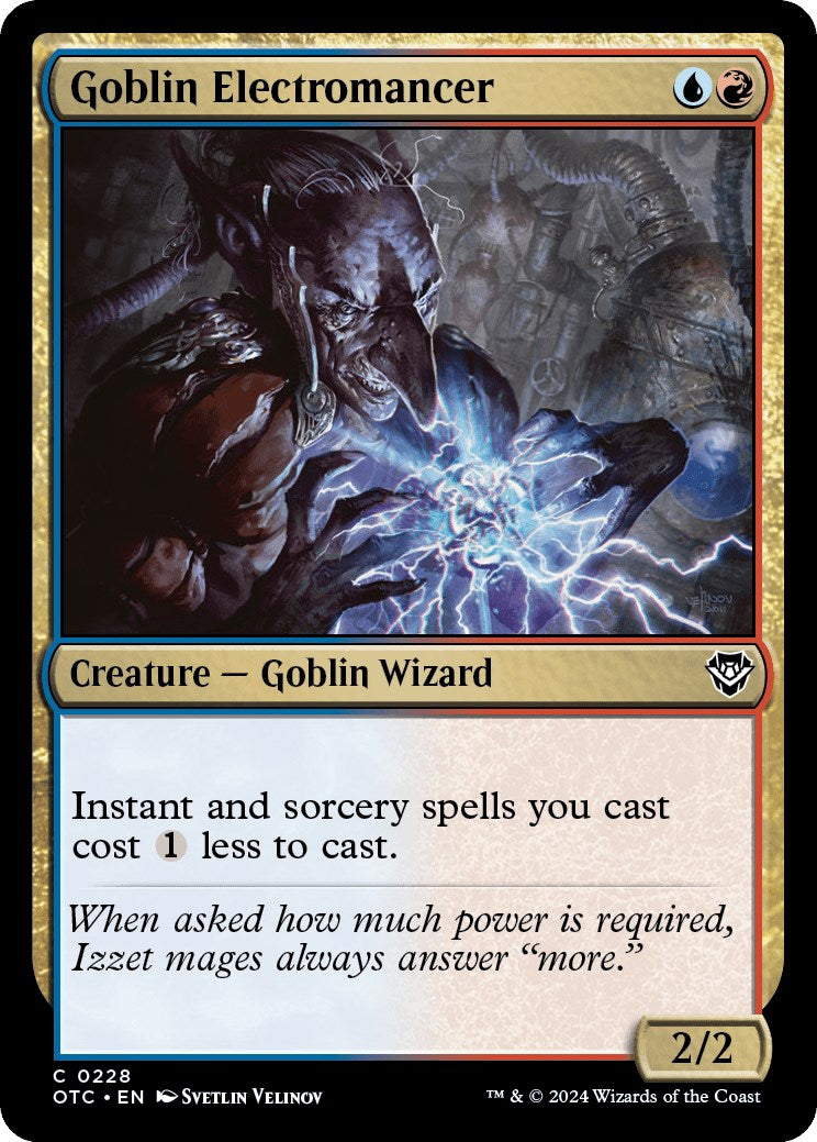 Goblin Electromancer [Outlaws of Thunder Junction Commander] | Cracking-Singles