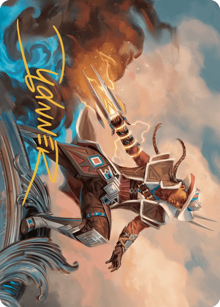 Annie Flash, the Veteran Art Card (Gold-Stamped Signature) [Outlaws of Thunder Junction Art Series] | Cracking-Singles