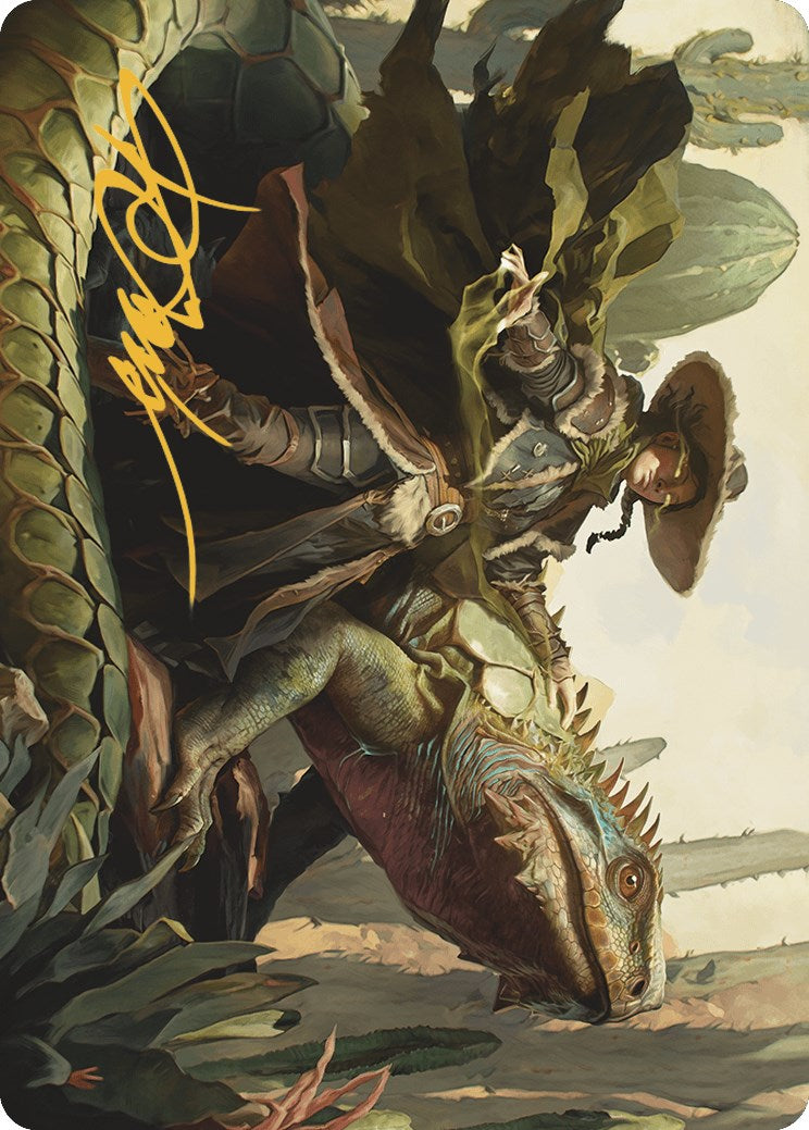Outcaster Trailblazer Art Card (Gold-Stamped Signature) [Outlaws of Thunder Junction Art Series] | Cracking-Singles