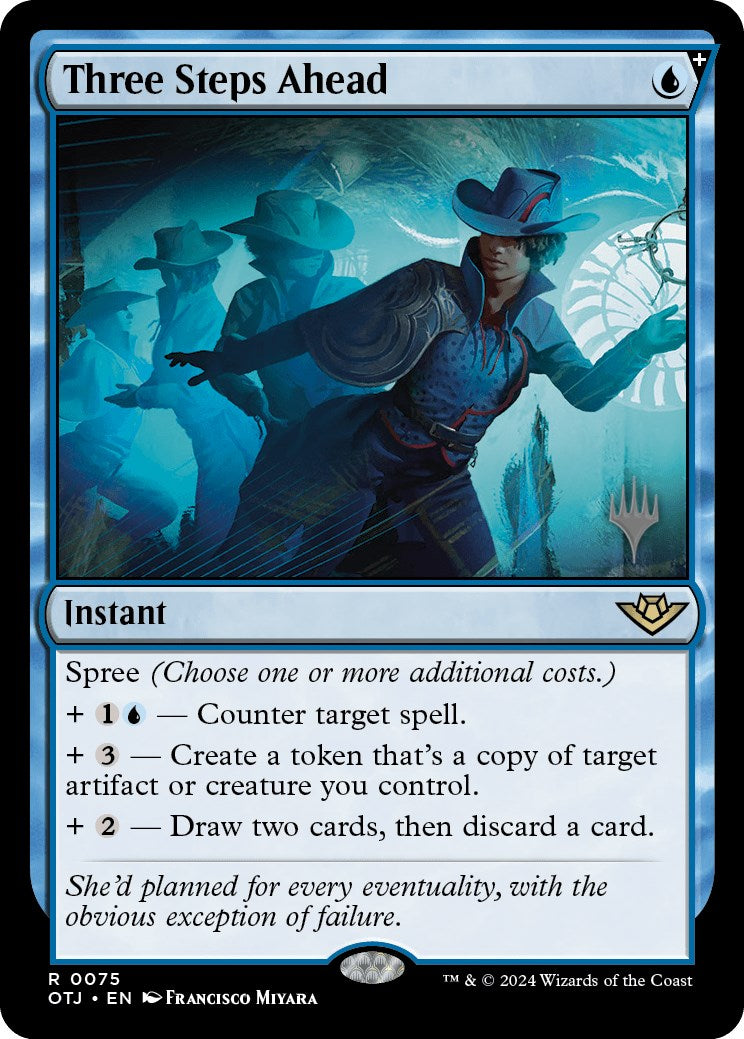 Three Steps Ahead (Promo Pack) [Outlaws of Thunder Junction Promos] | Cracking-Singles