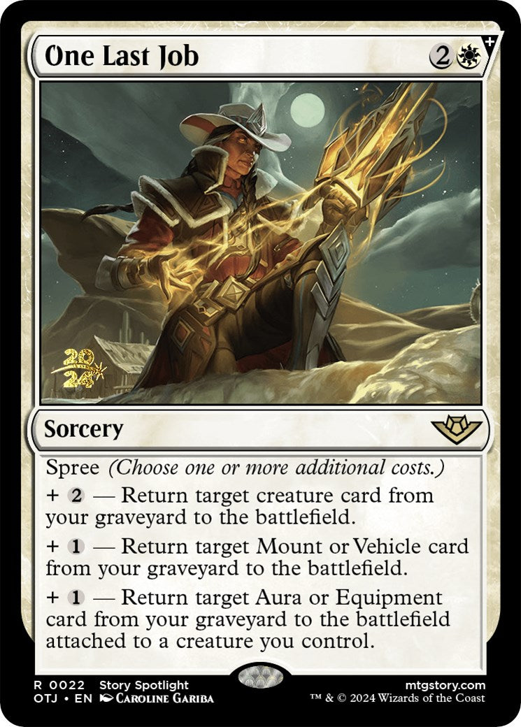 One Last Job [Outlaws of Thunder Junction Prerelease Promos] | Cracking-Singles