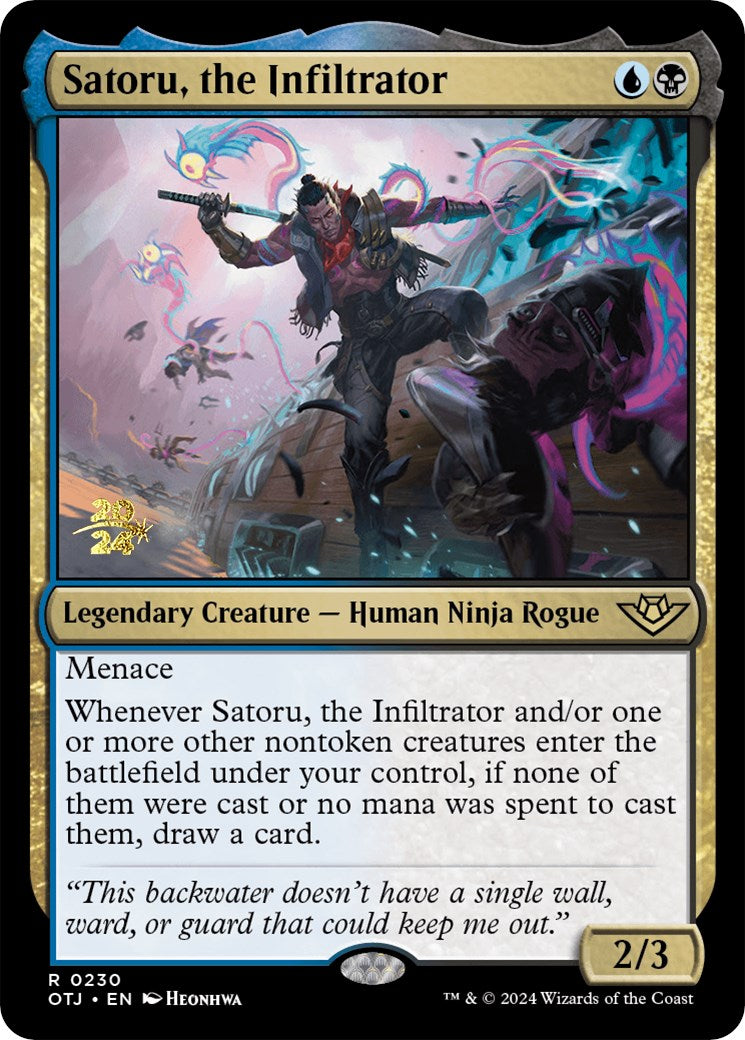 Satoru, the Infiltrator [Outlaws of Thunder Junction Prerelease Promos] | Cracking-Singles