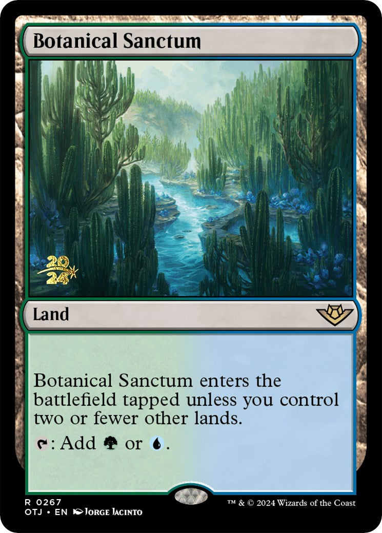 Botanical Sanctum (OTJ) [Outlaws of Thunder Junction Prerelease Promos] | Cracking-Singles