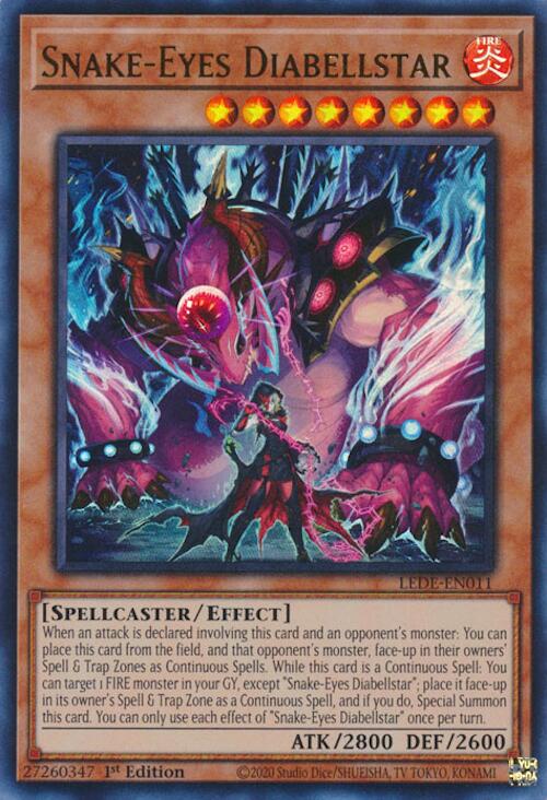 Snake-Eyes Diabellstar [LEDE-EN011] Ultra Rare | Cracking-Singles