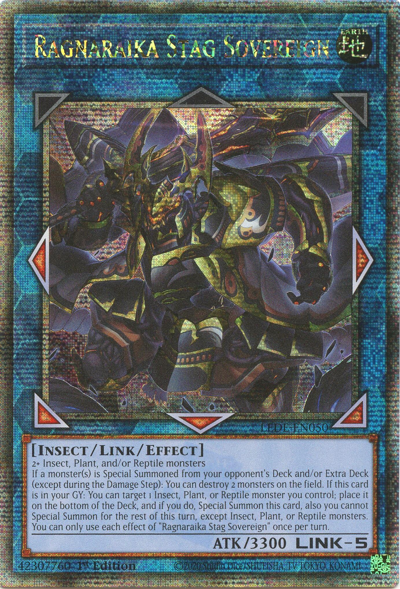 Ragnaraika Stag Sovereign (Quarter Century Secret Rare) [LEDE-EN050] Quarter Century Secret Rare | Cracking-Singles