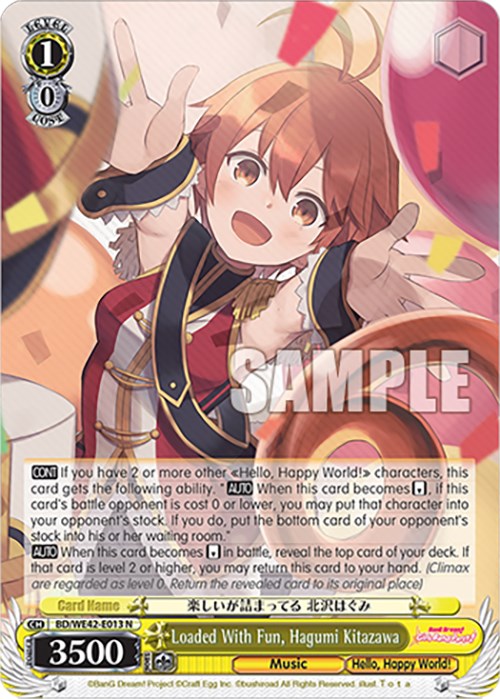 Loaded With Fun, Hagumi Kitazawa (BD/WE42-E013 N) [BanG Dream! Girls Band Party! Countdown Collection] | Cracking-Singles