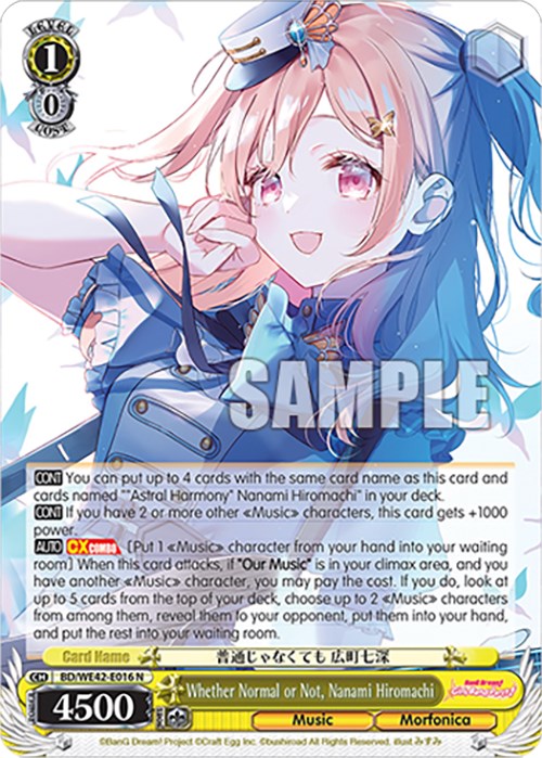 Whether Normal or Not, Nanami Hiromachi (BD/WE42-E016 N) [BanG Dream! Girls Band Party! Countdown Collection] | Cracking-Singles