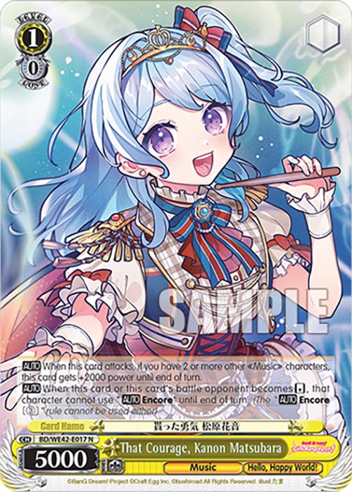 That Courage, Kanon Matsubara (BD/WE42-E017 N) [BanG Dream! Girls Band Party! Countdown Collection] | Cracking-Singles