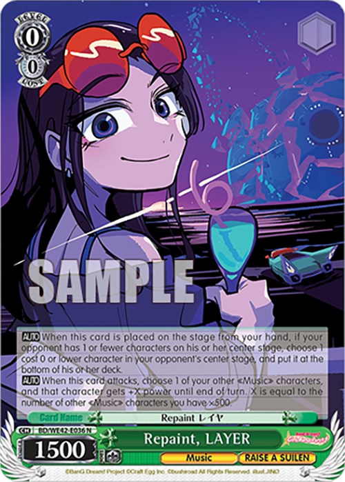 Repaint, LAYER (BD/WE42-E036 N) [BanG Dream! Girls Band Party! Countdown Collection] | Cracking-Singles
