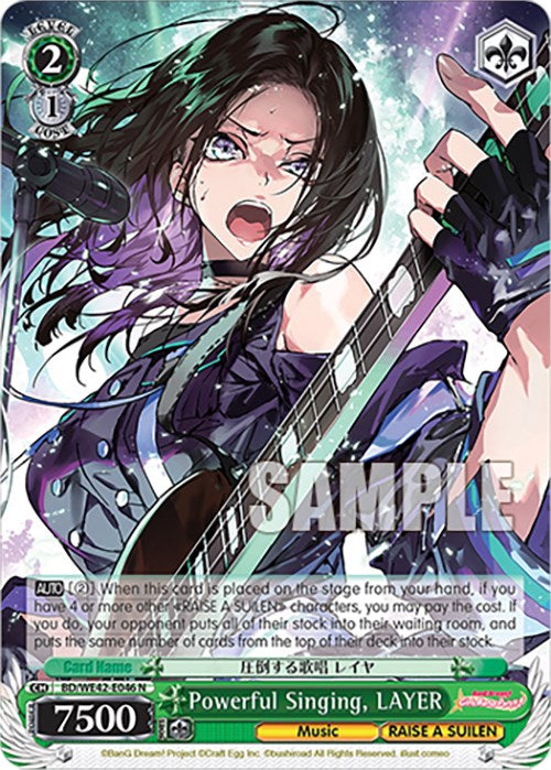 Powerful Singing, LAYER (BD/WE42-E046 N) [BanG Dream! Girls Band Party! Countdown Collection] | Cracking-Singles